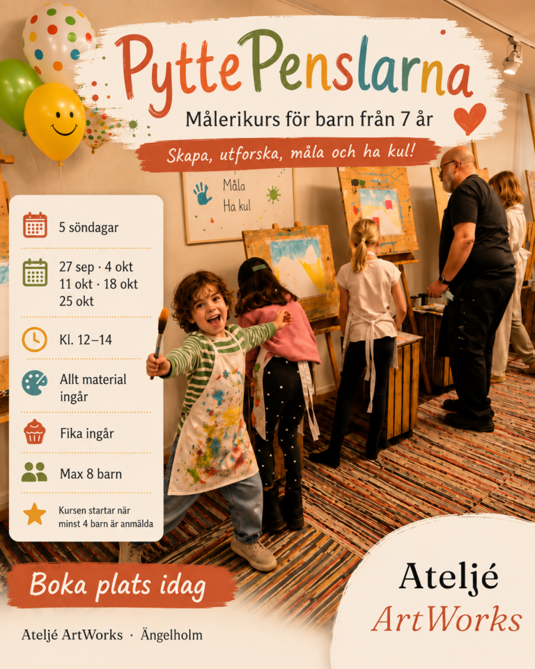 PyttePenslarna – kreativ målarkurs för barn