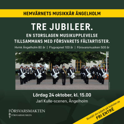 Jubileumskonsert med Hemvärnets Musikkår Ängelholm och Försvarets Fältartister